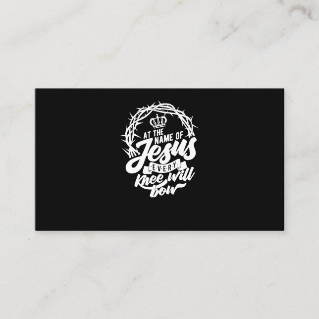 Cartão De Visita Em Nome De Jesus, Todos Os Joelhos Irão Arco Crist (Frente)
