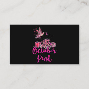Cartão De Visita Em outubro, Vestimos Cancer de Mama Rosa de Hummin