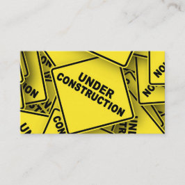 Cartão De Visita Em Sinais De Construção