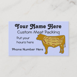 Cartão De Visita Embalagem e chacina da carne