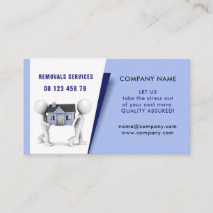 Cartão De Visita Embalando & desembalando o serviço, serviço das