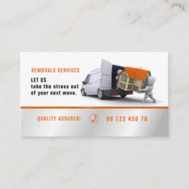 Cartão De Visita Embalando & desembalando o serviço, serviço das