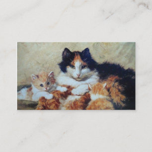 Cartão De Visita Embarque veterinário do gato da clínica - frente