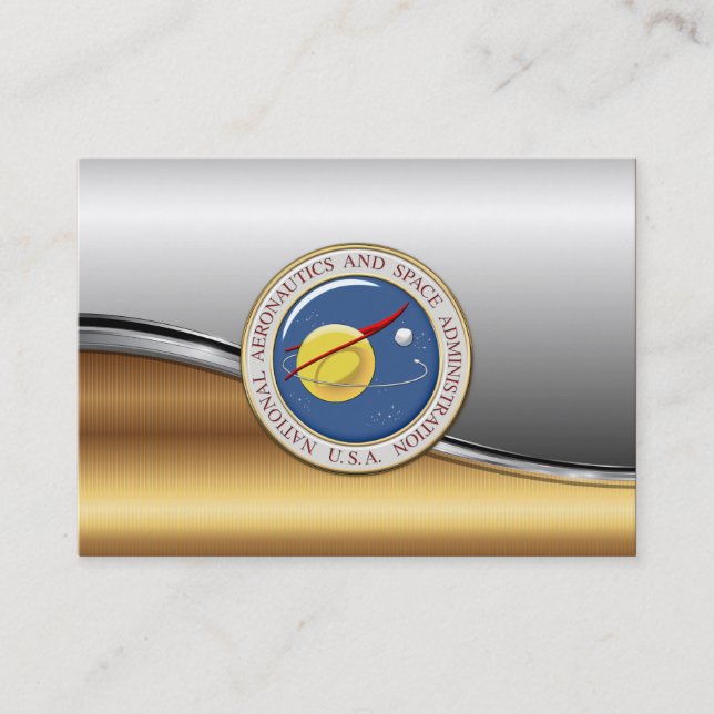 Cartão De Visita Emblema da NASA [3D] (Frente)