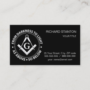 Cartão De Visita Emblema de Freemasonry