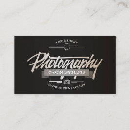 Cartão De Visita Emblema tipográfico do vintage elegante da