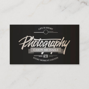 Cartão De Visita Emblema tipográfico do vintage elegante da