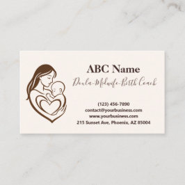 Cartão De Visita Embrace da Mãe Doula e Parteira