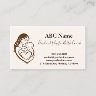 Cartão De Visita Embrace da Mãe Doula e Parteira