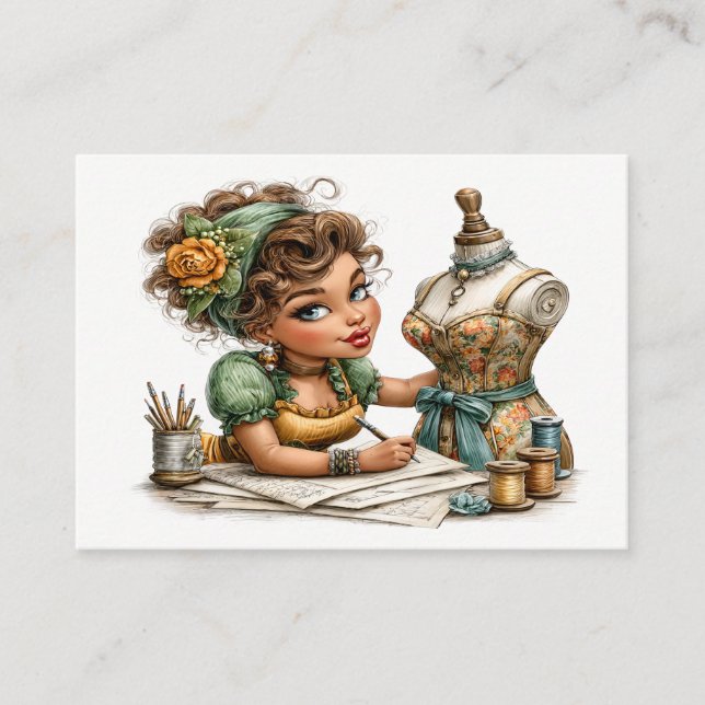 Cartão De Visita Embroidery / Sewing / Seamstress  (Frente)