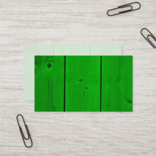 Cartão De Visita Emerald Green Wood Fence Impressão