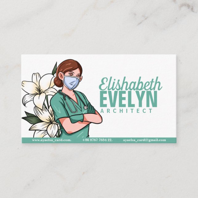 Cartão De Visita Emergência de Especialidades Médicas Hospitalares (Frente)