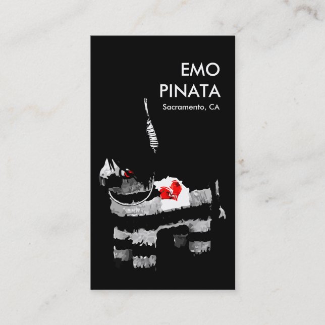 Cartão De Visita emo pinata (Frente)
