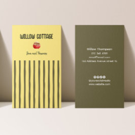 Cartão De Visita Emperramento doméstico e reservas de algodão