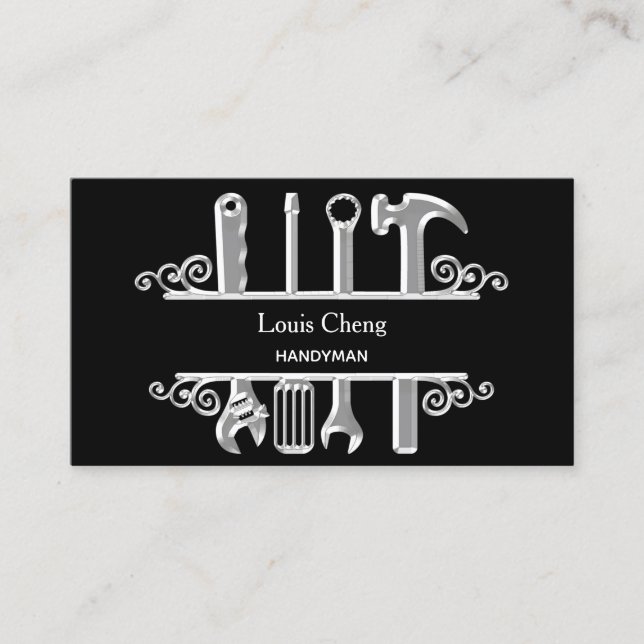 Cartão De Visita Empregador de reparos para casas de ferramentas pr (Frente)