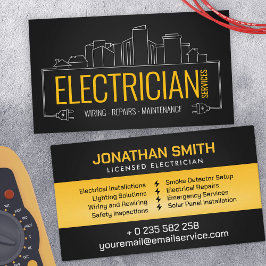 Cartão De Visita Empreiteiro Elétrico Profissional - Eletricista