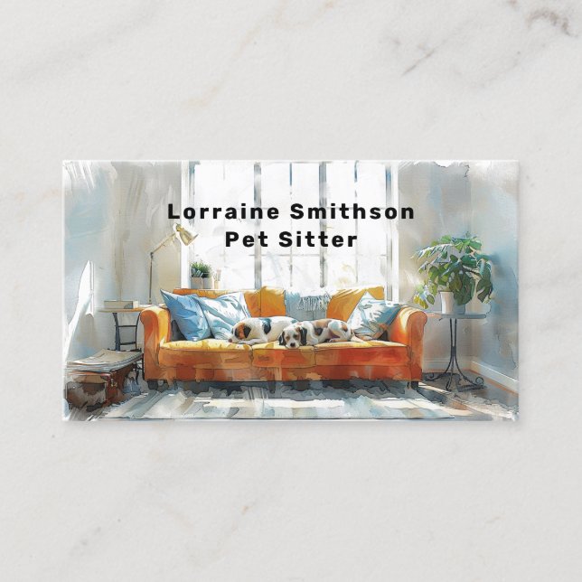 Cartão De Visita Empresa confiável de atendimento à switch de DOG e (Frente)