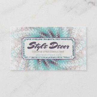 Cartão De Visita Empresa consultora | Cabeça de Abstrato Aqua