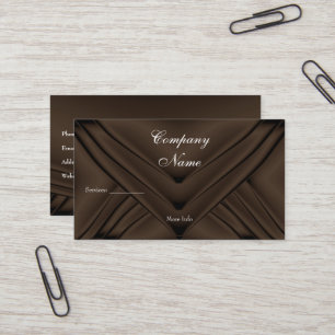 Cartão De Visita Empresa de Bolsa de Seda de Chocolate Elegante