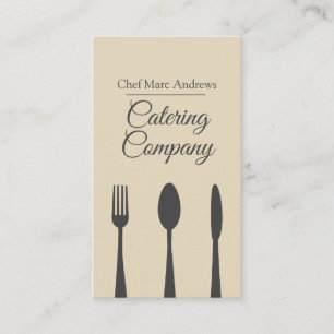 Cartão De Visita Empresa de Catering Chef Profissional