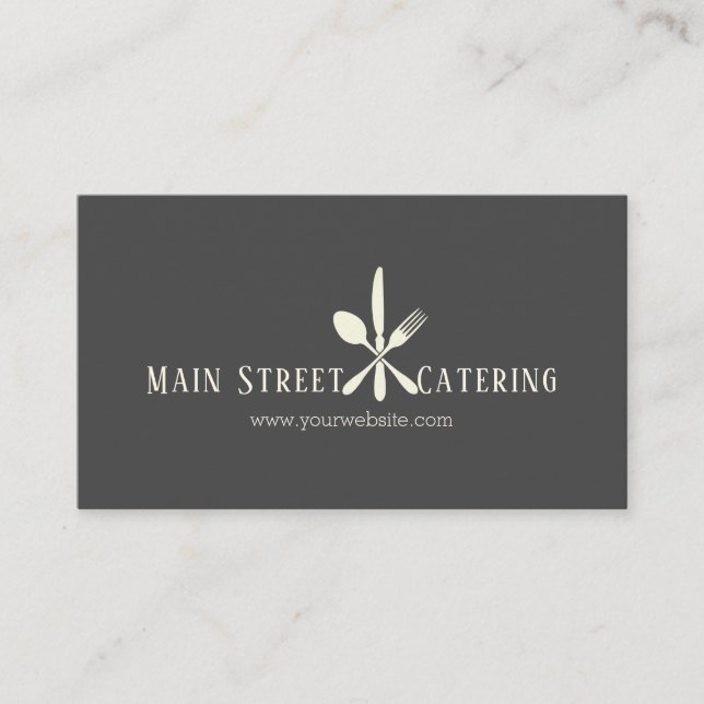 Cartão De Visita Empresa de Catering Chef Profissional (Frente)