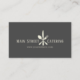 Cartão De Visita Empresa de Catering Chef Profissional