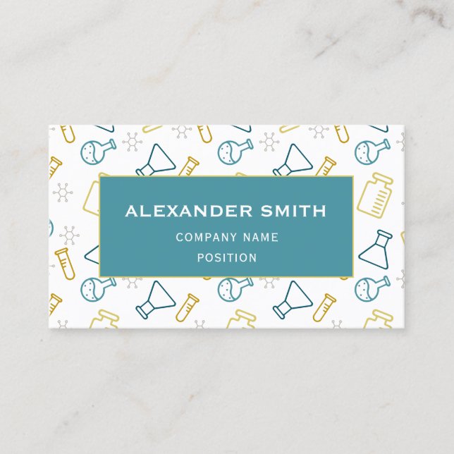 Cartão De Visita Empresa de Ciências Profissionais (Frente)