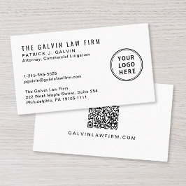 Cartão De Visita Empresa de Código QR de Logotipo Profissional Func