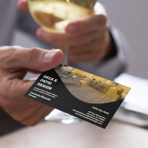 Cartão De Visita Empresa de Design de convés e Pacientes