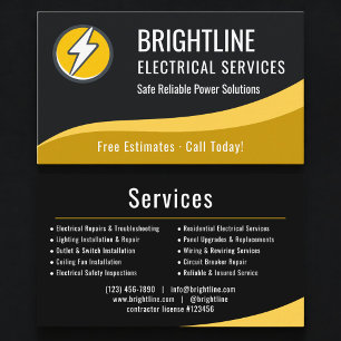 Cartão De Visita Empresa de Eletricista Profissional