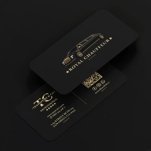 Cartão De Visita Empresa de Motorista Particular Elegante Limusine 