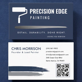 Cartão De Visita Empresa de Pintura Código QR Profissional