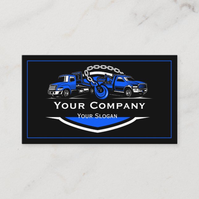 Cartão De Visita Empresa de reboque profissional, serviço de cabele (Frente)