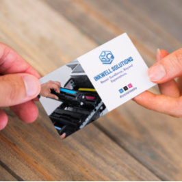 Cartão De Visita Empresa de reparo de impressora | Foto branca simp