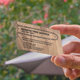 Cartão De Visita Empresa de Serviço de Árvore