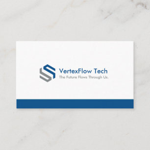 Cartão De Visita Empresa de Tecnologia Minimalista Elegante Branco 