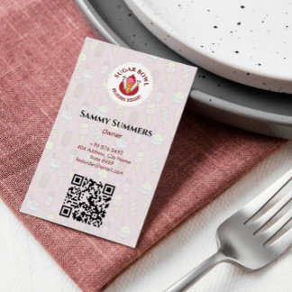 Cartão De Visita Empresa do sorvete | Deliciosos Flavors De Sobreme
