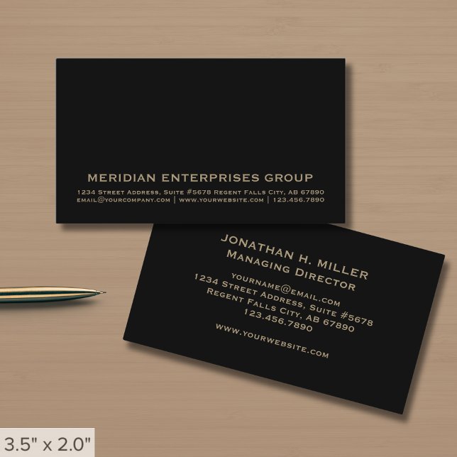 Cartão De Visita Empresa Dourada Básica (Criador carregado)