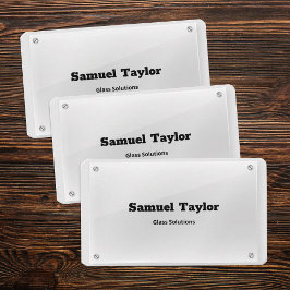 Cartão De Visita Empresa Glass