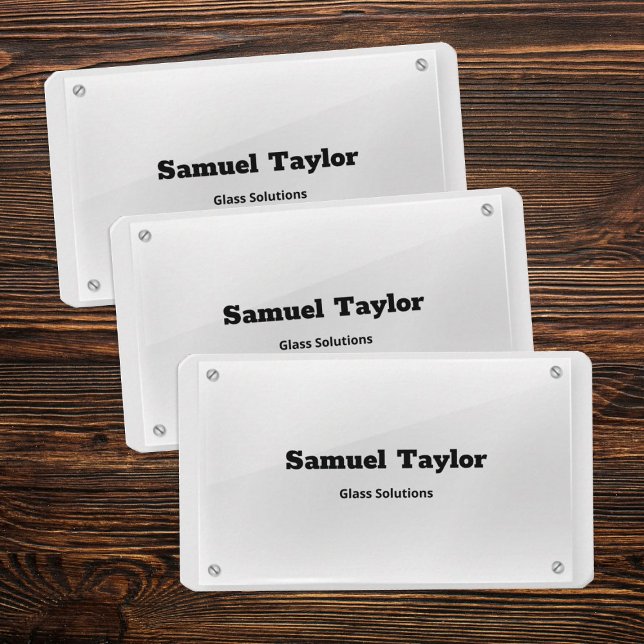 Cartão De Visita Empresa Glass (Glass Cards)