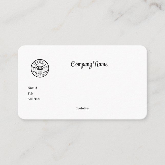 Cartão De Visita Empresa ou serviço personalizável que você pode ad (Frente)