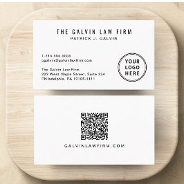 Cartão De Visita Empresa Profissional de Código QR de Logotipo Func