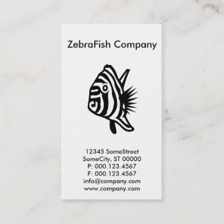 Cartão De Visita empresa zebrafish personalizada