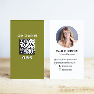 Cartão de Visita Empresarial com Código QR de Foto