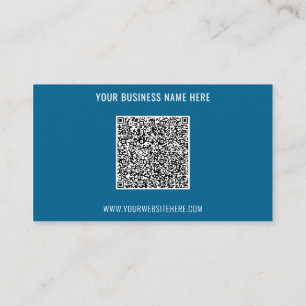 Cartão de Visita Empresarial com Código QR e Texto
