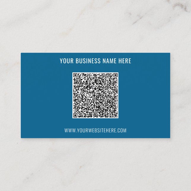 Cartão de Visita Empresarial com Código QR e Texto (Verso)