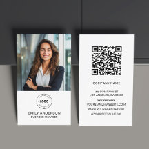 Cartão de Visita Empresarial com Logo de Foto Pers