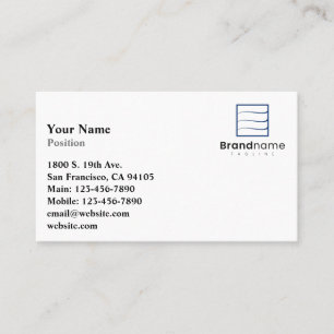 Cartão de Visita Empresarial com Logotipo Branco P