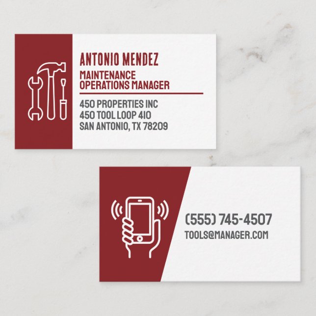 Cartão de Visita Empresarial com Logotipo de Marte (Frente/Verso)