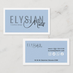 Cartão de Visita Empresarial Elysian Motif Creativ
